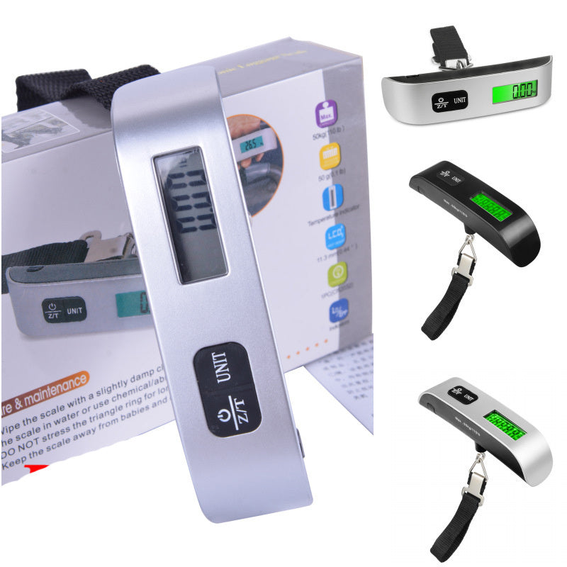 50kg Lcd Luggage Scale Electronic Digital Portable Suitcase Travel Scale Weighs Baggage Bag Hanging Scales Balance Weight - AMINXPRES