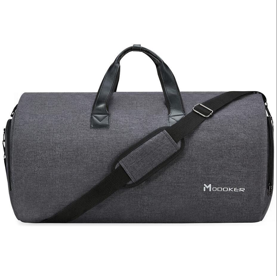 Travel Garment Bag with Shoulder Strap Duffel Bag Carry on Hanging Suitcase Clothing Business Bag Multiple Pockets - AMINXPRES