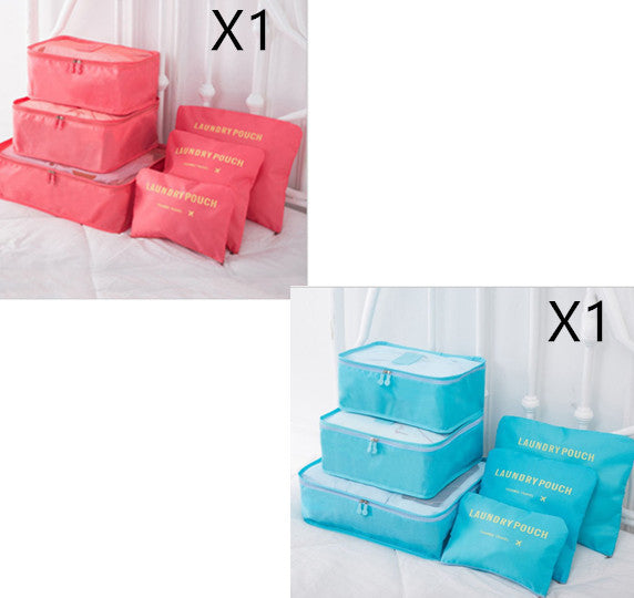 6 PCS Travel Storage Bag Set for Clothes Tidy Organizer - AMINXPRES