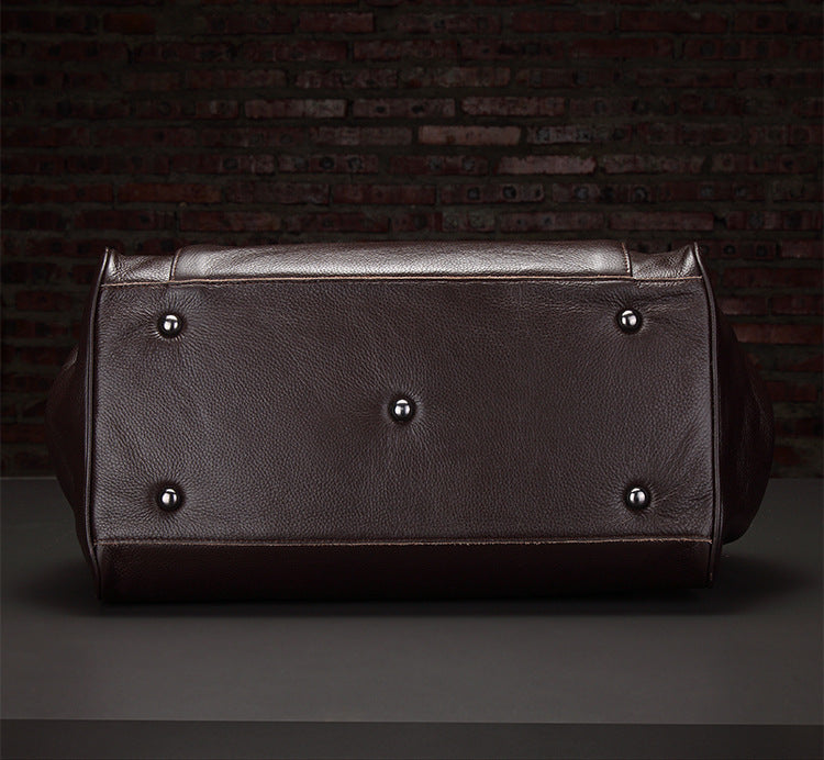 Genuine Leather Business Luggage And Travel Bag - AMINXPRES