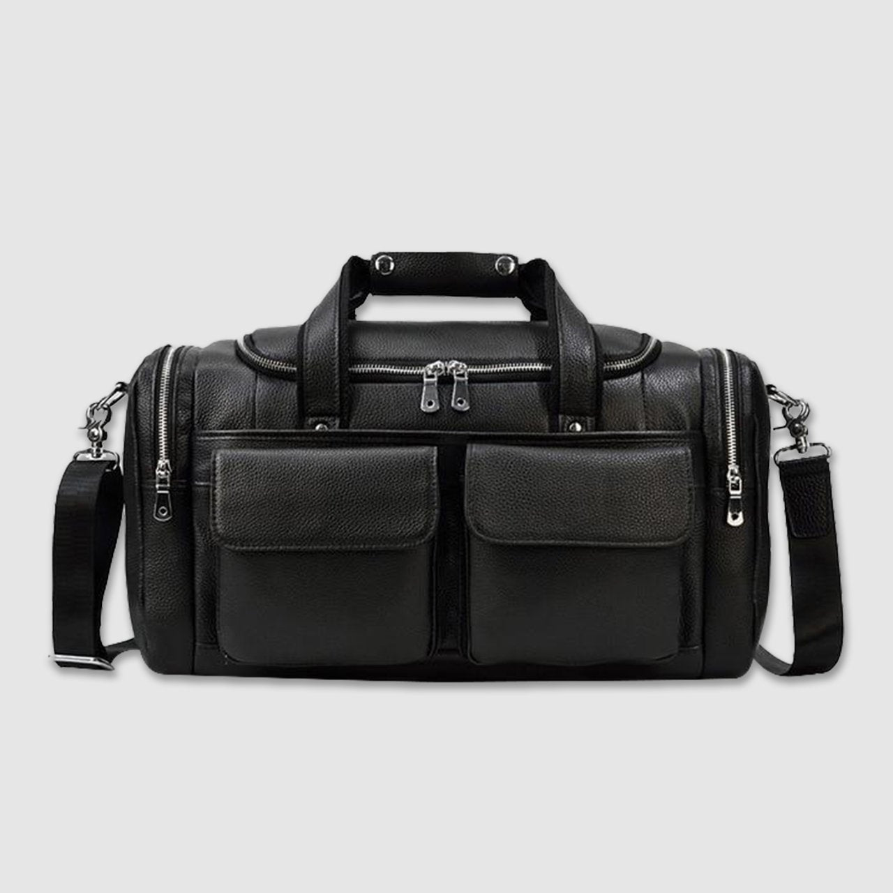 New Leather Men's Hand-Held Large-Capacity Short-Distance Travel Bag - AMINXPRES