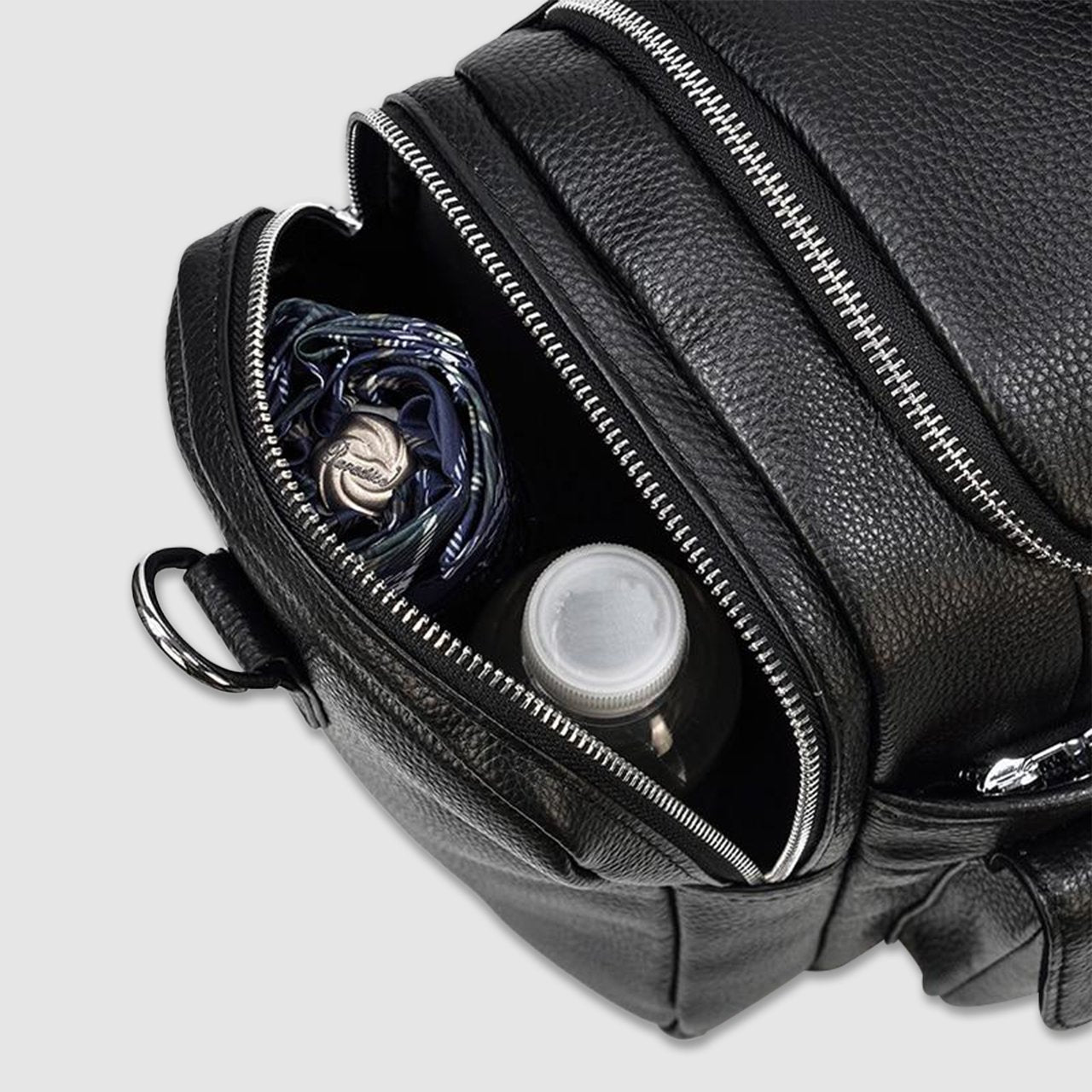 New Leather Men's Hand-Held Large-Capacity Short-Distance Travel Bag - AMINXPRES