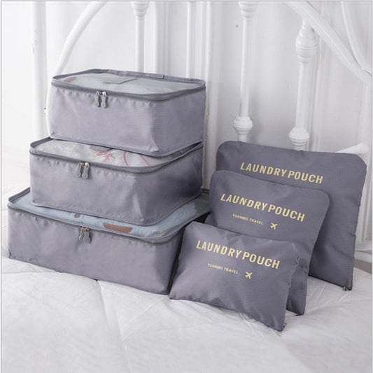 6 PCS Travel Storage Bag Set for Clothes Tidy Organizer - AMINXPRES