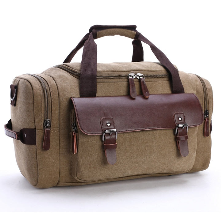 Travel bag student shoulder slung hand bag large capacity travel canvas bag luggage bag - AMINXPRES