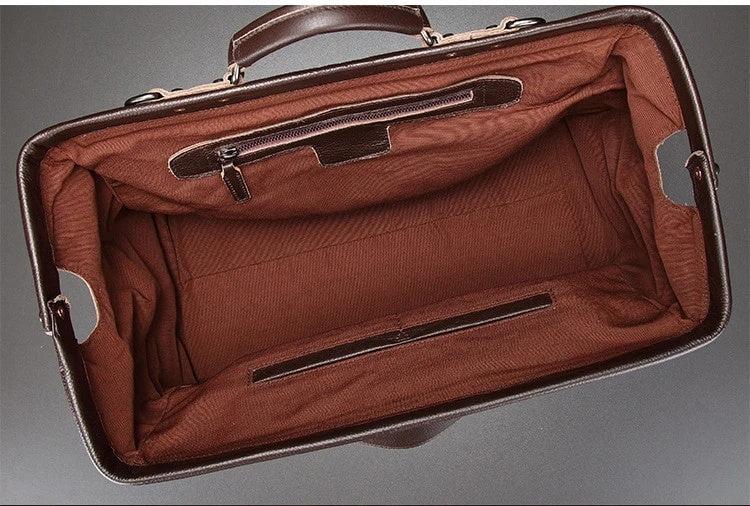 Genuine Leather Business Luggage And Travel Bag - AMINXPRES