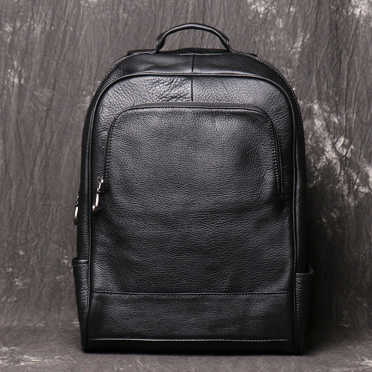 Men's Leather Handbag Large Capacity Travel Backpack - AMINXPRES