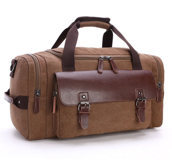 Travel bag student shoulder slung hand bag large capacity travel canvas bag luggage bag - AMINXPRES