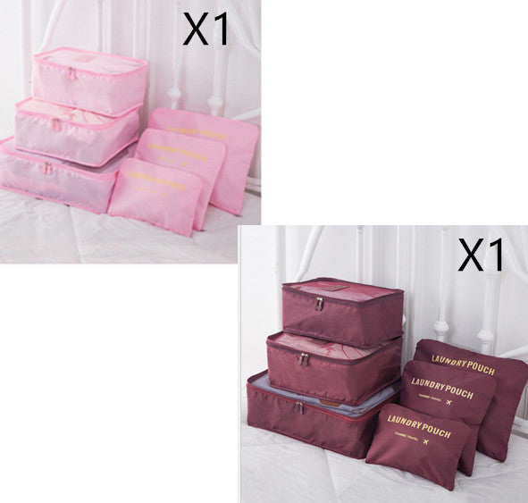 6 PCS Travel Storage Bag Set for Clothes Tidy Organizer - AMINXPRES