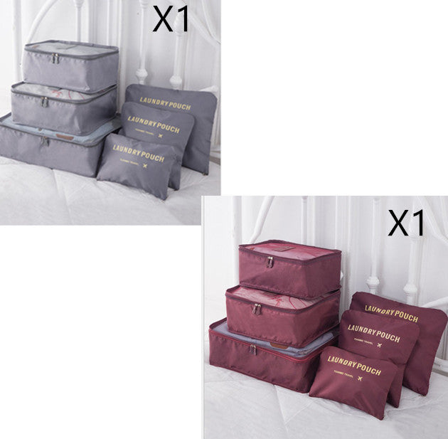 6 PCS Travel Storage Bag Set for Clothes Tidy Organizer - AMINXPRES