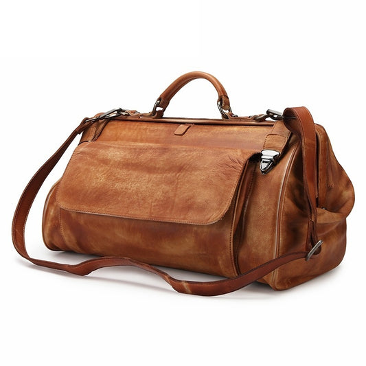 Genuine Leather Business Luggage And Travel Bag - AMINXPRES