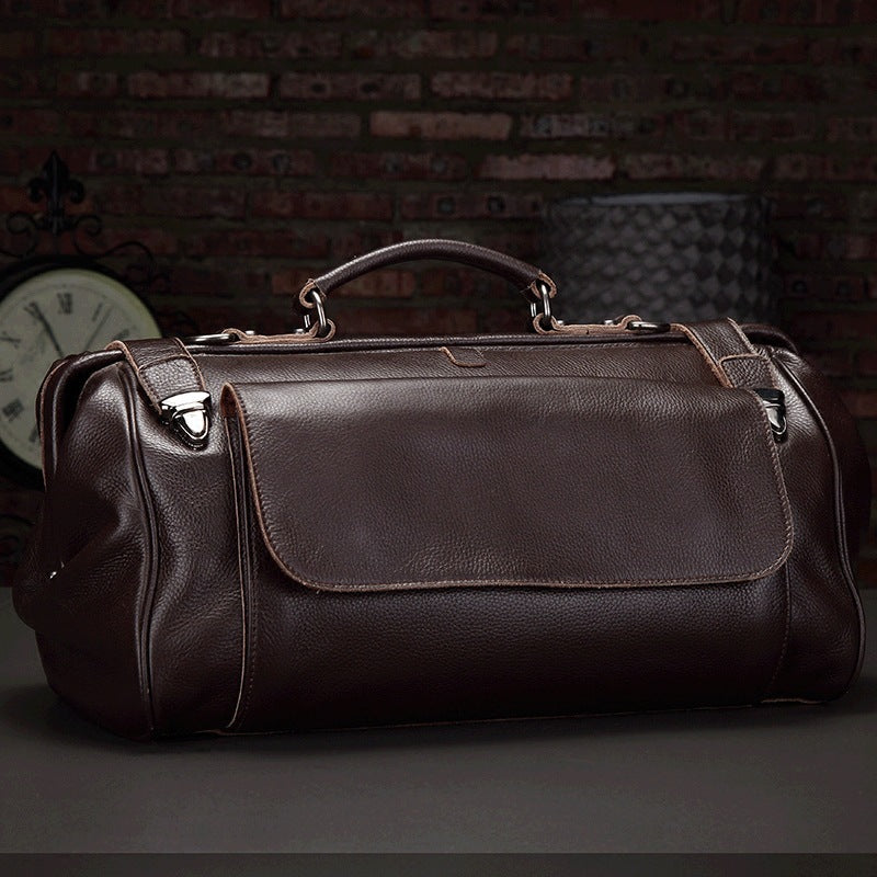 Genuine Leather Business Luggage And Travel Bag - AMINXPRES
