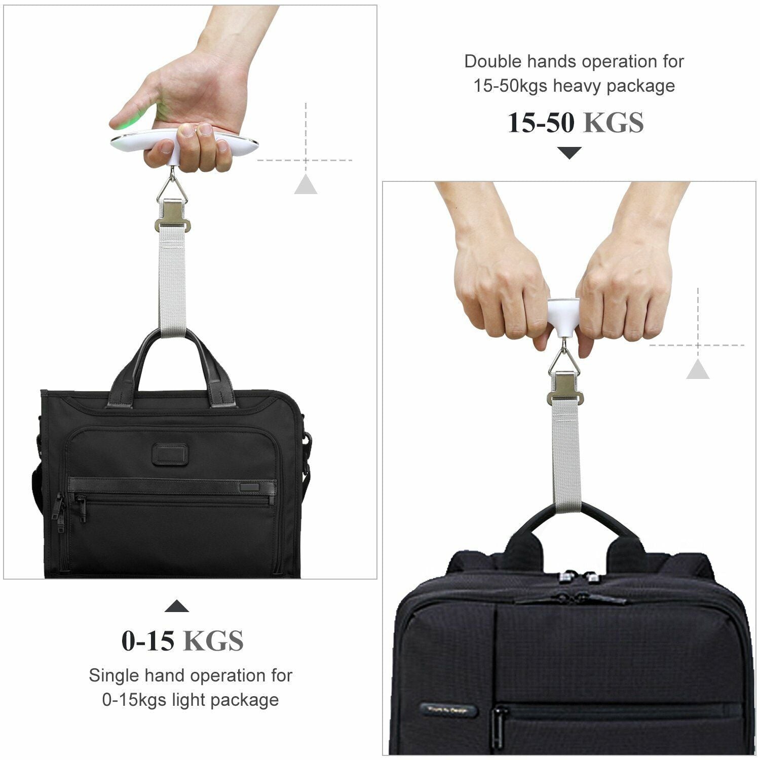 Portable LCD Digital Luggage Weight Scales Hanging Suitcase Baggage Travel Scale With Belt For Electronic Weight Tool 50kg 110lb - AMINXPRES
