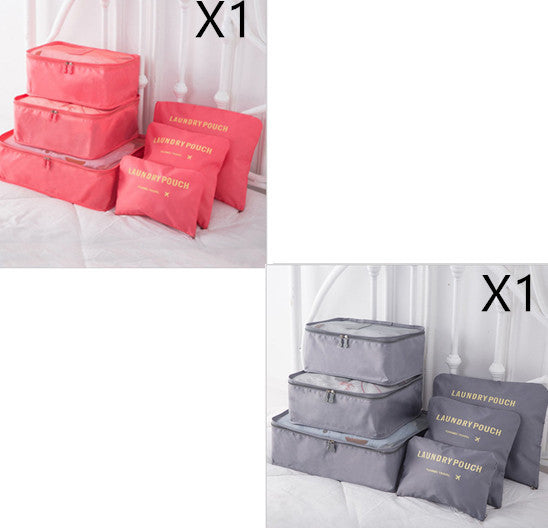 6 PCS Travel Storage Bag Set for Clothes Tidy Organizer - AMINXPRES