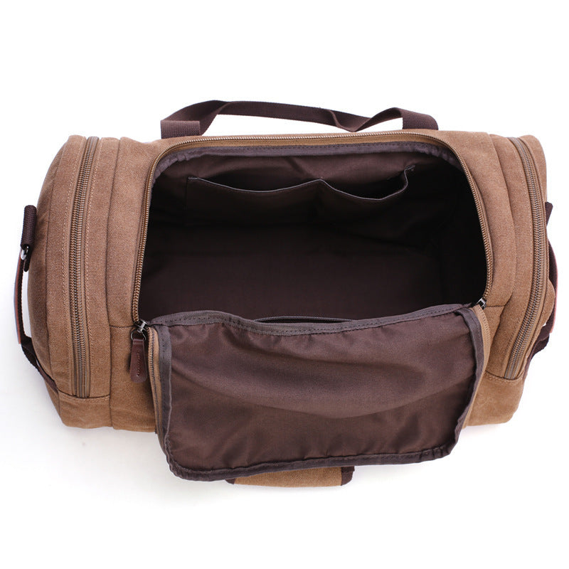 Travel bag student shoulder slung hand bag large capacity travel canvas bag luggage bag - AMINXPRES