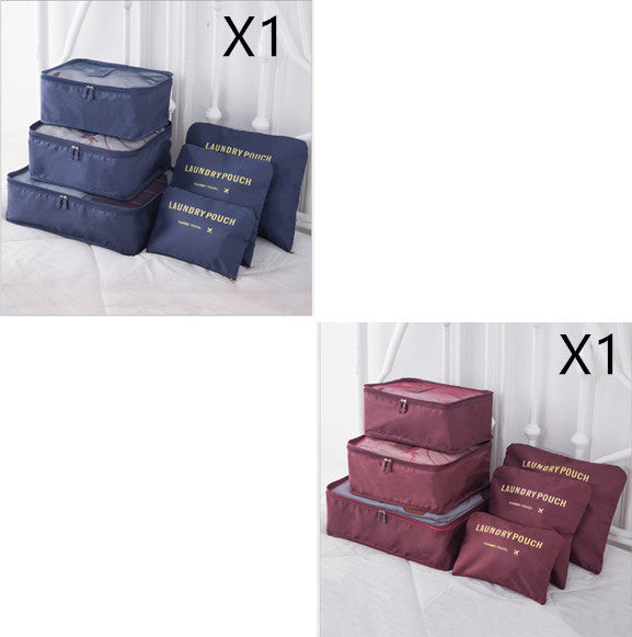 6 PCS Travel Storage Bag Set for Clothes Tidy Organizer - AMINXPRES
