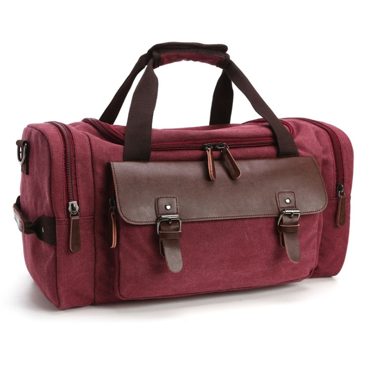 Travel bag student shoulder slung hand bag large capacity travel canvas bag luggage bag - AMINXPRES