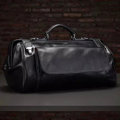 Genuine Leather Business Luggage And Travel Bag - AMINXPRES