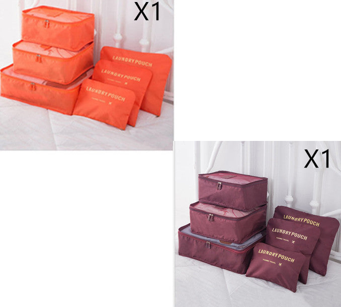6 PCS Travel Storage Bag Set for Clothes Tidy Organizer - AMINXPRES