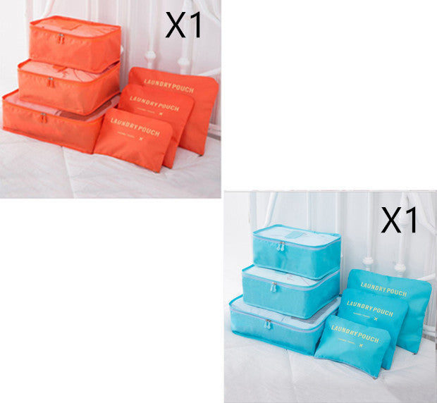 6 PCS Travel Storage Bag Set for Clothes Tidy Organizer - AMINXPRES