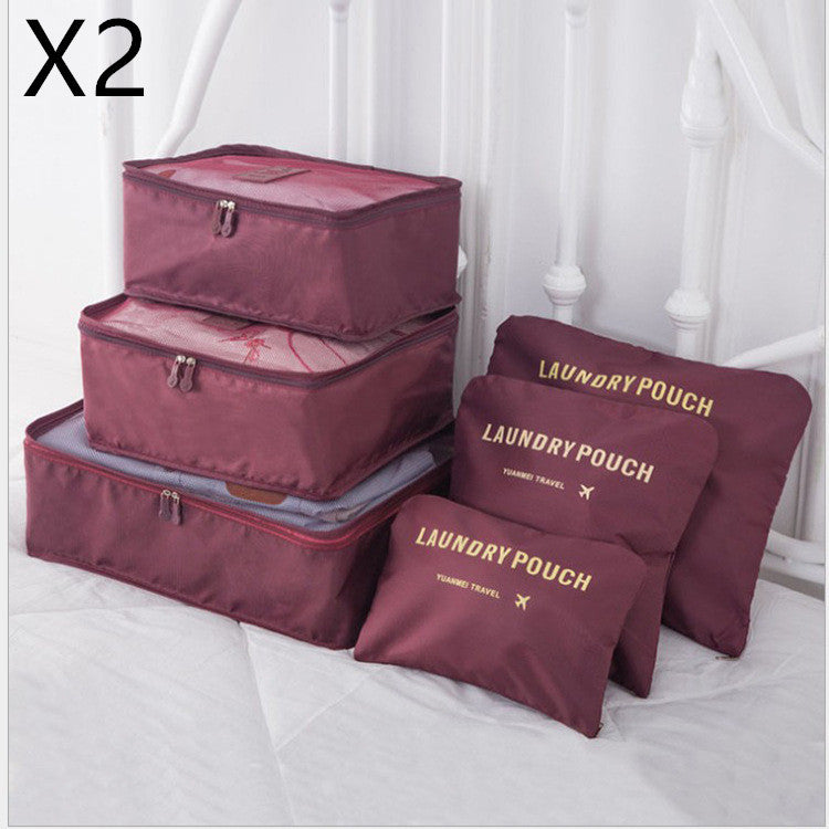 6 PCS Travel Storage Bag Set for Clothes Tidy Organizer - AMINXPRES